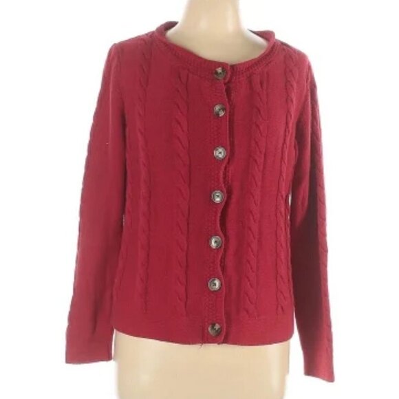 Bass Cardigan  Cranberry XL - Picture 1 of 2